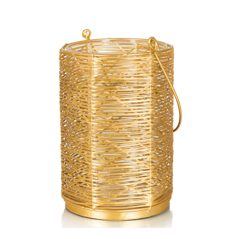 Подсвечник Gold Wicker Candlestick Золотой в Омске | Loft Concept 