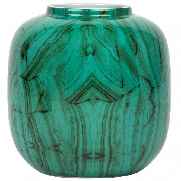 Ваза Malachite Vase Low Малахит в Омске | Loft Concept 