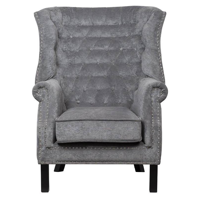 Кресло Charlie Armchair grey velour Серый в Омске | Loft Concept 