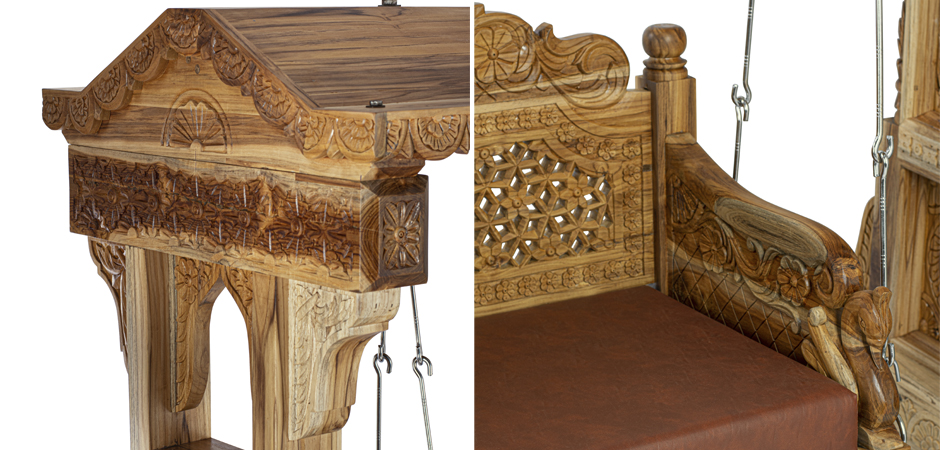 Большие Индийские качели из тика TEAK WOOD SWING Большие Индийские качели из тика TEAK WOOD SWING - Loft-Concept в Омске