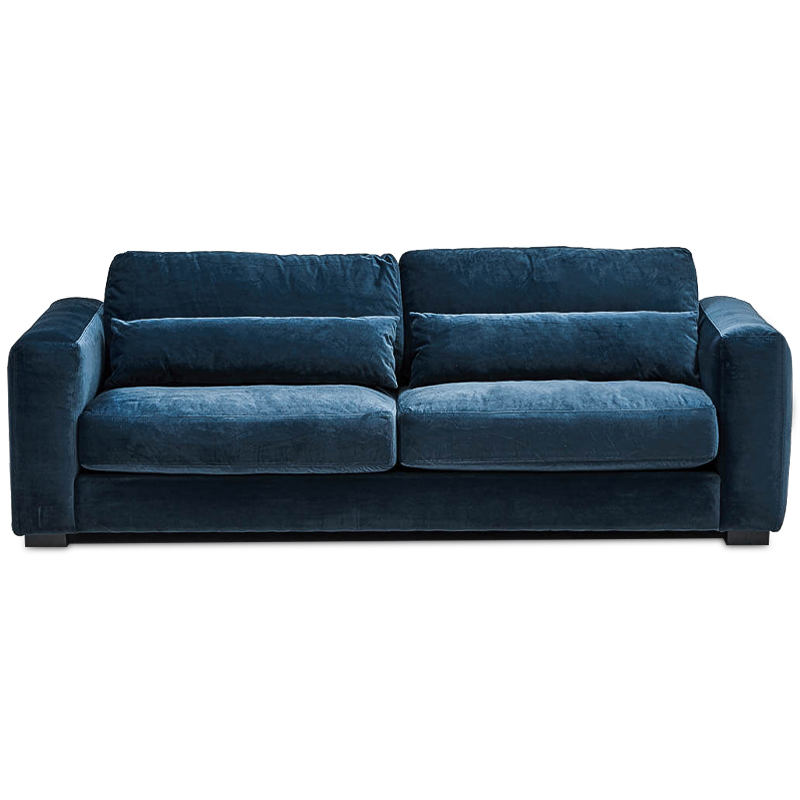 Диван Kleber Sofa blue Темно-синий Черный в Омске | Loft Concept 