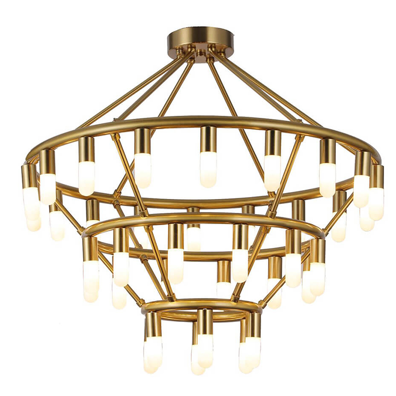 Люстра Maynor Candles Chandelier Латунь в Омске | Loft Concept 