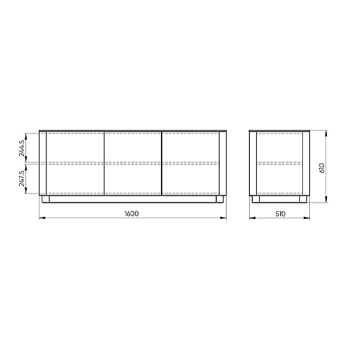 Тумба серо-бежевая с 3-мя дверцами Tammi  в Омске