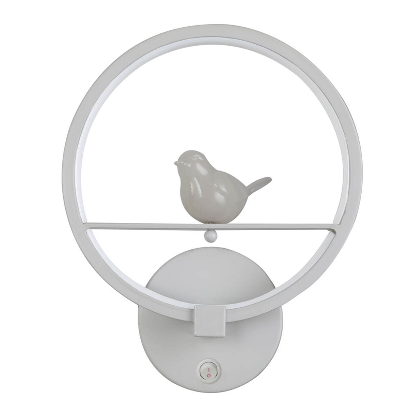 Бра Bird Ring Sconce white Белый в Омске | Loft Concept 