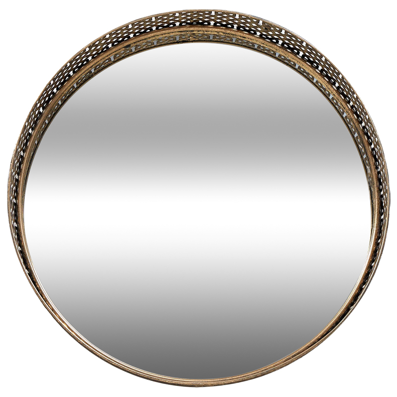 Круглое зеркало Mikayla Round Brass Mirror Латунь Зеркало в Омске | Loft Concept 