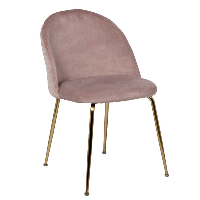 Стул Sadler Chair pink velor Розовый (Rose) Золотой в Омске | Loft Concept 