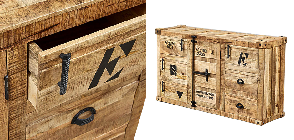 Комод деревянный в стиле Лофт Wooden Loft Box Commode Комод деревянный в стиле Лофт Wooden Loft Box Commode - Loft-Concept в Омске