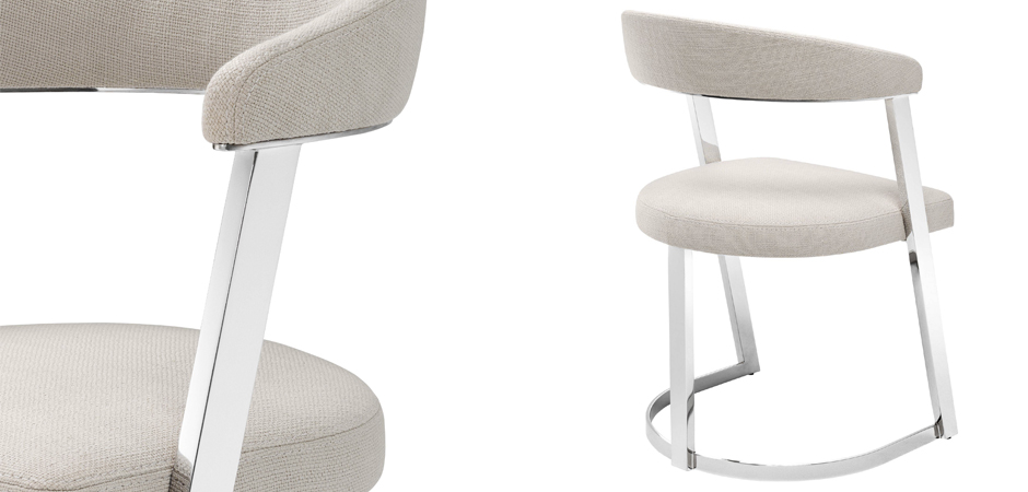 Стул Eichholtz Dining Chair Dexter Nickel Стул Eichholtz Dining Chair Dexter Nickel - Loft-Concept в Омске