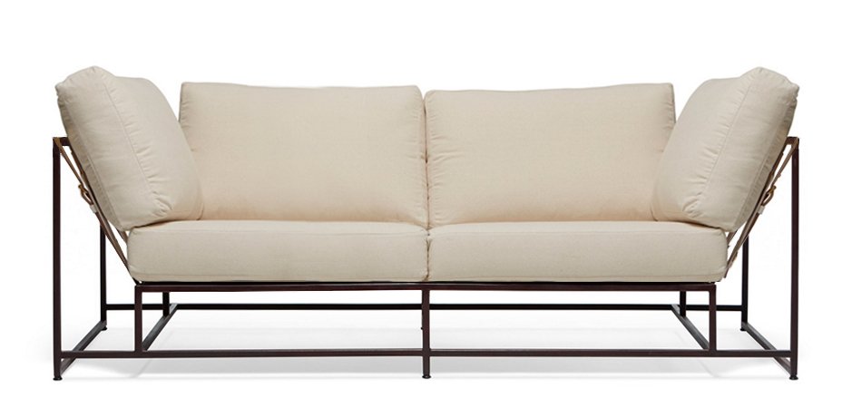Двухместный диван Canvas & Copper Two Seat Sofa Двухместный диван Canvas & Copper Two Seat Sofa - Loft-Concept в Омске