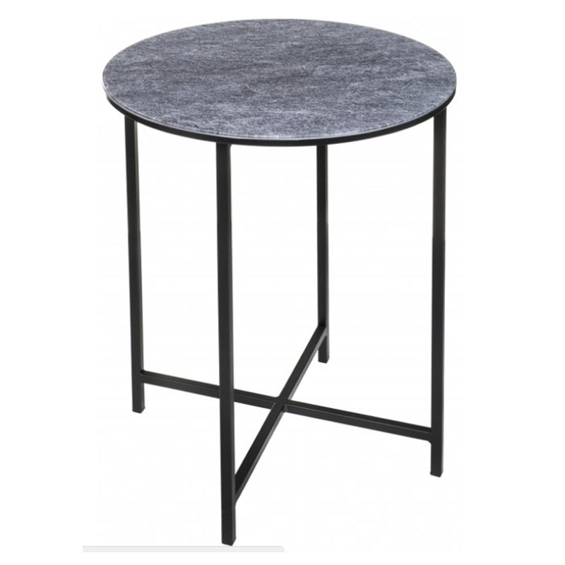 Приставной стол Zermatt Side Table round gray Серый (Gray) в Омске | Loft Concept 