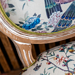 Барный стул из массива бука с изображением птиц и цветов  Beige Green Chinoiserie Garden Chair варинант исполнения - 5 | Loft Concept в Омске