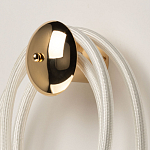 Бра с круглым золотистым основанием и белыми изогнутыми световыми линиями Luke Lampco Tracer Lamp варинант исполнения - 3 | Loft Concept в Омске