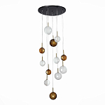 Люстра светодиодная с сферическими стеклянными плафонами Splatter варинант исполнения - 6 | Loft Concept в Омске