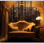 Настольная лампа c абажуром в форме купола из натурального камня  Heavenly Harmony варинант исполнения - 6 | Loft Concept в Омске