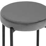 Табурет с мягким круглым сиденьем RIO Grey варинант исполнения - 4 | Loft Concept в Омске
