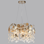 Люстра с декоративными подвесками из прозрачного стекла в форме монеток FAIRYTREE Light варинант исполнения - 4 | Loft Concept в Омске