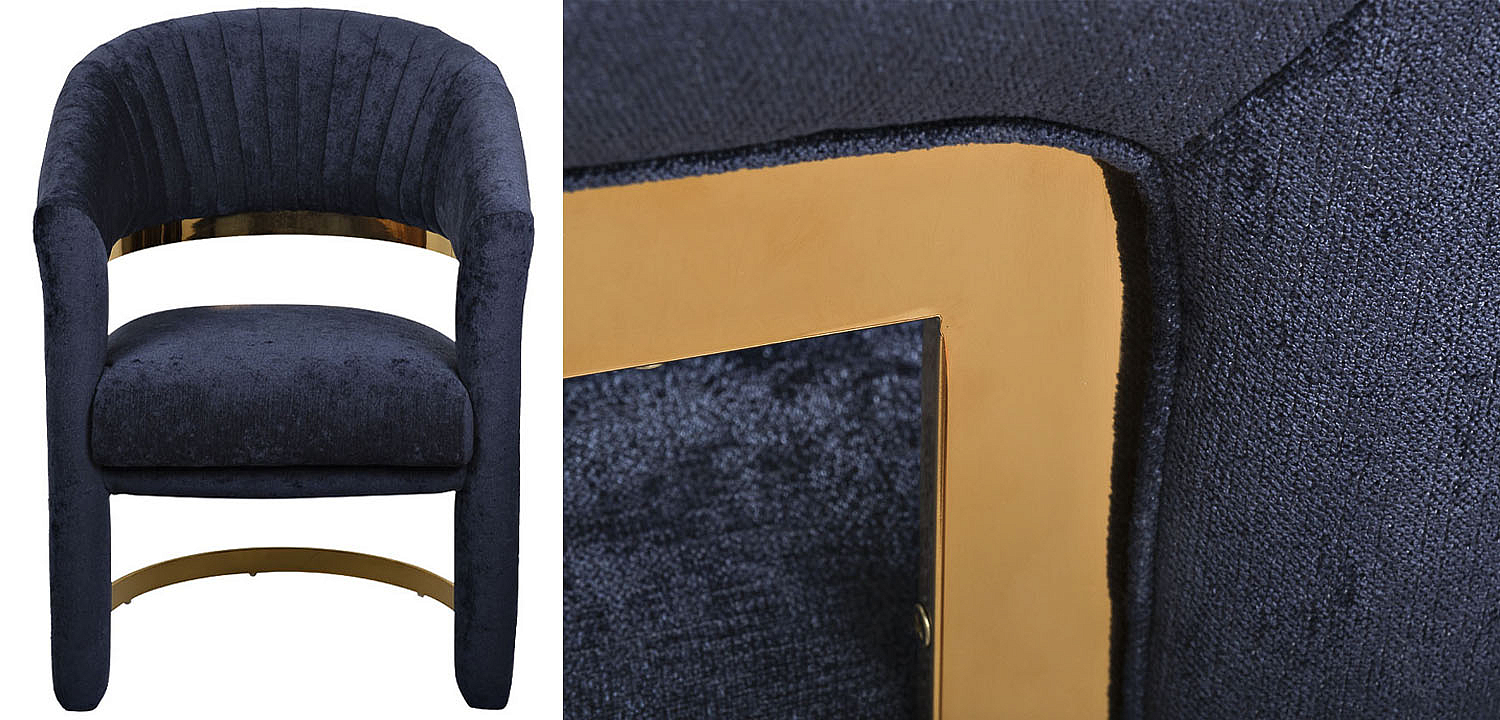 Полукресло Valbonne Chair blue velour Полукресло Valbonne Chair blue velour - Loft-Concept в Омске
