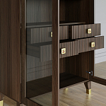 Дизайнерский шкаф витрина Elsa Dreams Walnut с 4-мя ящиками варинант исполнения - 8 | Loft Concept в Омске
