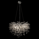 Люстра подвесная с прозрачными стеклянными подвесками в форме капель Диаметр 60 см Droplet Chandelier варинант исполнения - 11 | Loft Concept в Омске