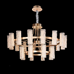 Люстра двухъярусная круглая с текстурными цилиндрическими плафонами Glimpse варинант исполнения - 9 | Loft Concept в Омске