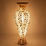 Торшер из перламутра в виде вазы Indonesian Vase варинант исполнения - 2 | Loft Concept в Омске