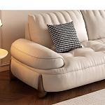 Диван кожаный с каркасом из массива дерева Furniture Medieval варинант исполнения - 3 | Loft Concept в Омске