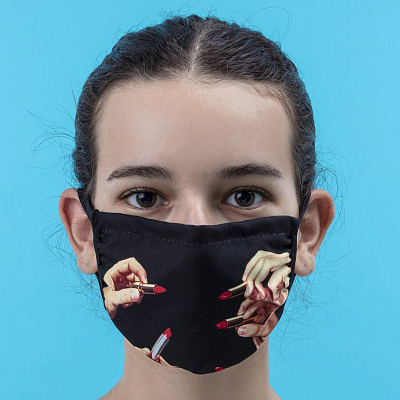 Маска для лица Seletti Facemask Lipstick Black S-M Маска для лица Seletti Facemask Lipstick Black S-M