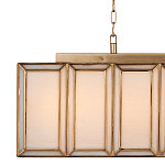 Люстра прямоугольная с каркасом золотого цвета Soft Glow Lamps варинант исполнения - 3 | Loft Concept в Омске