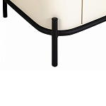 ТВ-тумба белая с чёрной столешницей с 2-мя дверками и ящиком San Marco варинант исполнения - 5 | Loft Concept в Омске