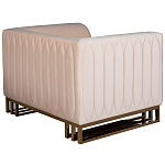 Кресло велюровое бежевое Cubic Silhouette варинант исполнения - 2 | Loft Concept в Омске