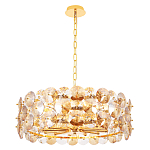 Люстра круглая золотого цвета с круглыми хрустальным элементами Solyria варинант исполнения - 1 | Loft Concept в Омске