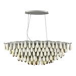 Люстра с подвесками в форме капель на серебристом каркасе Raindrop варинант исполнения - 3 | Loft Concept в Омске