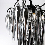 Люстра со стеклянными подвесками дымчатого цвета Ambre Glass Chandelier 70 варинант исполнения - 2 | Loft Concept в Омске