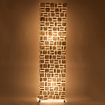 Торшер из перламутра на металлическом каркасе Indonesian Tower варинант исполнения - 4 | Loft Concept в Омске