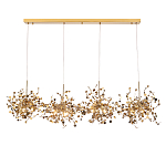 Люстра подвесная из четырех частей с металлическими круглыми элементами Terzani Argent варинант исполнения - 1 | Loft Concept в Омске