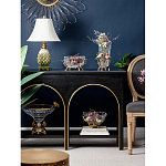 Чаша квадратная из прозрачного стекла с фигурками разноцветных птиц Eden Garden варинант исполнения - 4 | Loft Concept в Омске