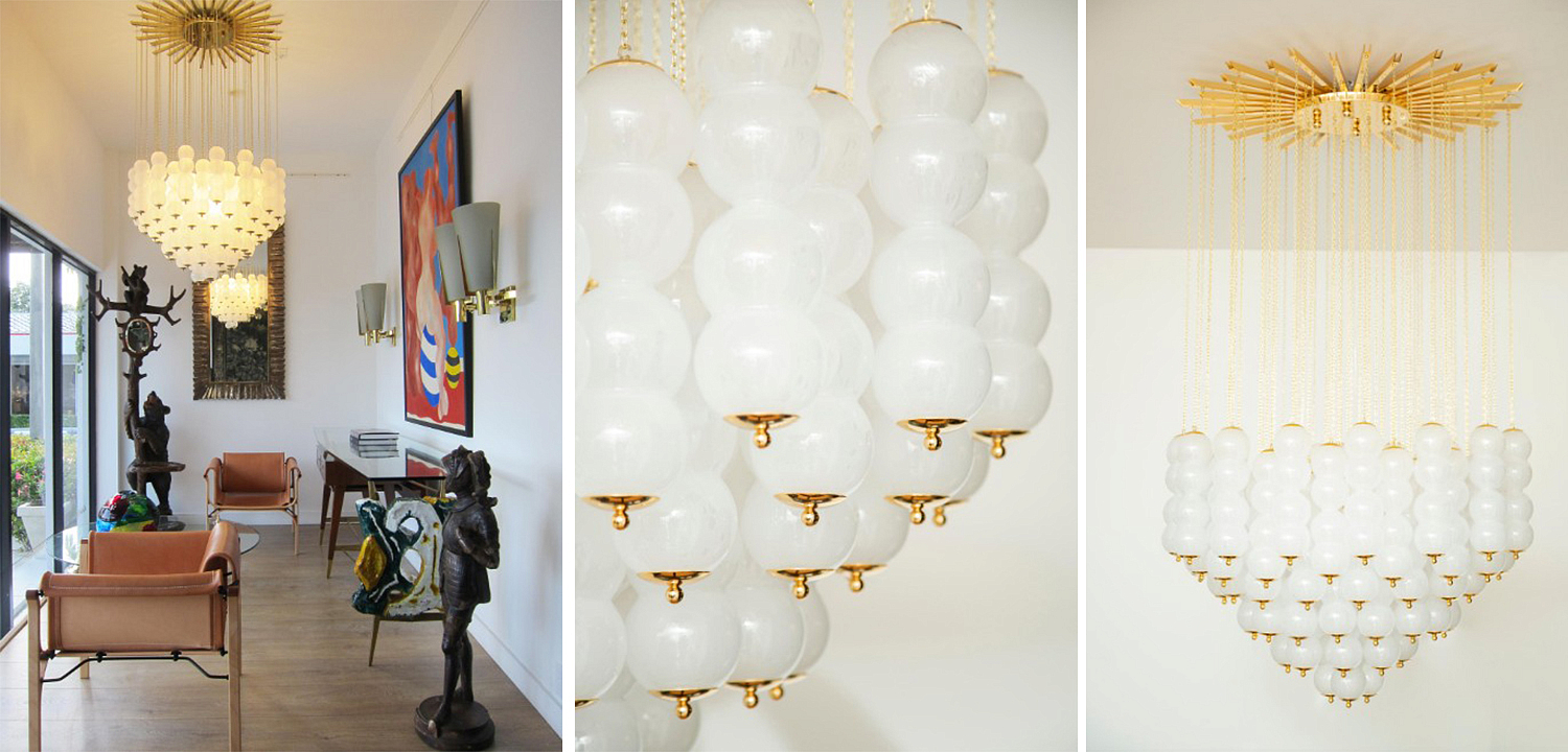 Дизайнерская Люстра Модерн середины ХХ века Flushmount Murano White Glass and Brass Ceiling Light Дизайнерская Люстра Модерн середины ХХ века Flushmount Murano White Glass and Brass Ceiling Light - Loft-Concept в Омске
