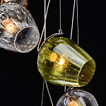 Люстра каскадная с 5-ю разноцветными стеклянными плафонами Kaleido варинант исполнения - 10 | Loft Concept в Омске