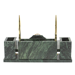 Настольный письменный набор из змеевика с подставкой под календарь Successful Leader варинант исполнения - 3 | Loft Concept в Омске