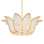 Люстра в форме тюльпана с лепестками из прозрачных стеклянных бусин Hanging Flowers варинант исполнения - 3 | Loft Concept в Омске