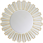 Зеркало круглое с лучами из зеркальных фацетов Silver Facet варинант исполнения - 1 | Loft Concept в Омске