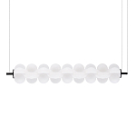 Светодиодный подвесной светильник линейный с белым воздушным плафоном Glowing Cloud варинант исполнения - 3 | Loft Concept в Омске