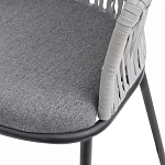 Стул барный с декоративным плетением на спинке и подлокотниках Chair Weave варинант исполнения - 7 | Loft Concept в Омске