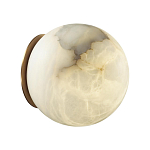 Настенно-потолочный светильник с плафоном в форме шара из алебастра Cryptocrystalline Stone варинант исполнения - 7 | Loft Concept в Омске