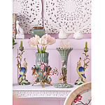 Подсвечник в образе попугая из фарфора с бронзовыми элементами Eden Garden варинант исполнения - 4 | Loft Concept в Омске