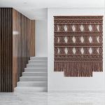 Панно Макраме коричневый цвет  варинант исполнения - 1 | Loft Concept в Омске