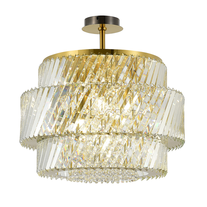 Потолочный светильник в классическом обрамлении Light Connoisseurs Beauty Латунь Прозрачное Стекло в Омске | Loft Concept 