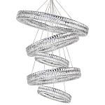 Вертикальная Композиция из круглых Хрустальных светильников Elizabeth Хром варинант исполнения - 1 | Loft Concept в Омске