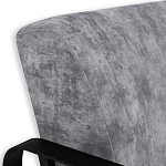 Кресло серый велюр с жесткими подлокотниками на полозьях Ashton варинант исполнения - 5 | Loft Concept в Омске