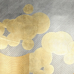 Обои ручная роспись в стиле Арт-деко Namban Colourway SC-289 on gold gilded paper варинант исполнения - 1 | Loft Concept в Омске